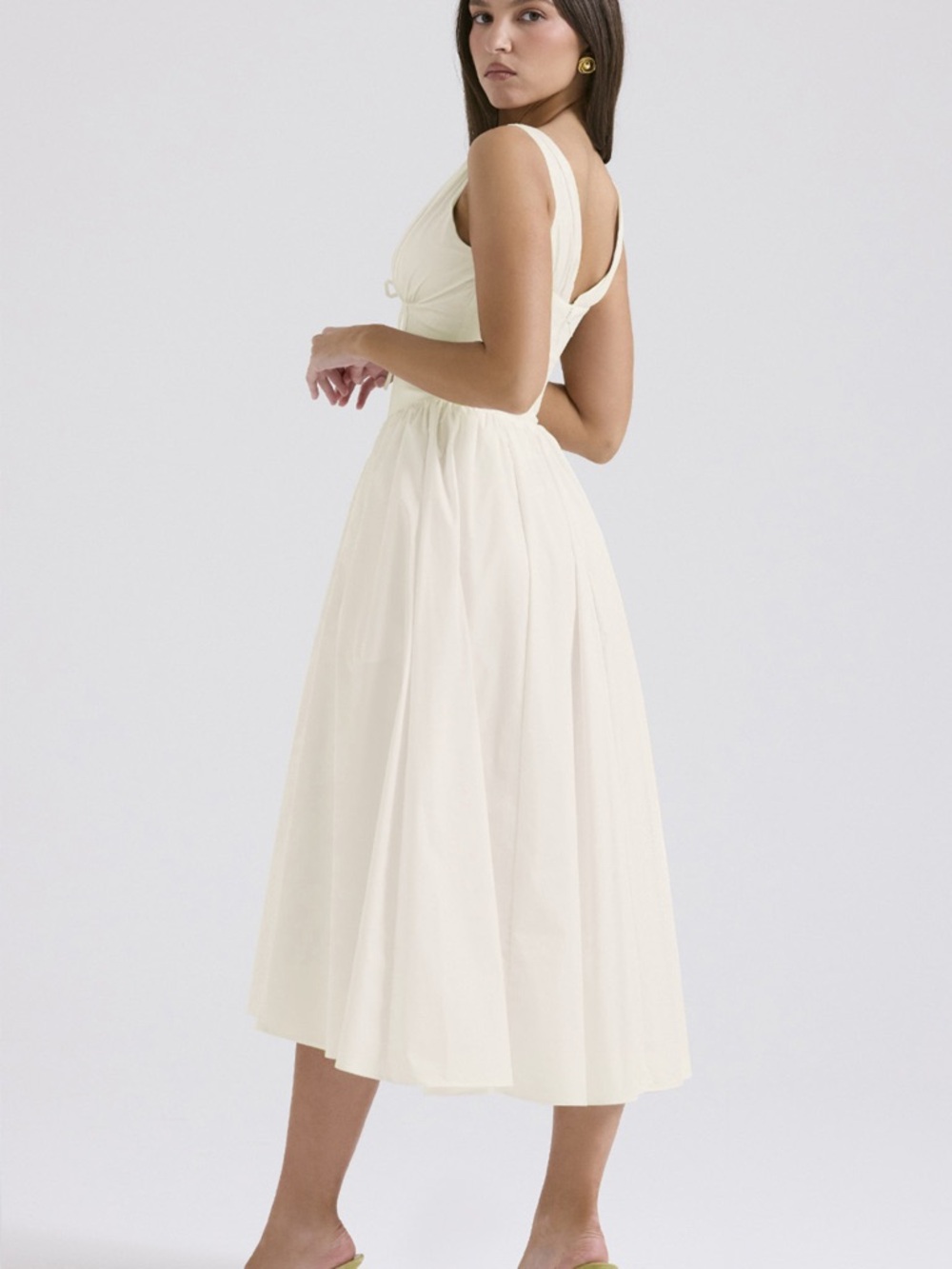 V-Neck Sleeveless Midi Dress - Picture 16 of 16